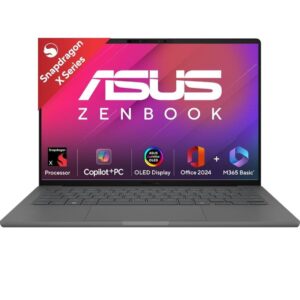 ASUS Zenbook A14 OLED (2025),Qualcomm Snapdragon X, Copilot+PC, 0.9kg Light-Weight, 14""(35.6 cm),32hrs Battery Life*(16GB/512GB/Windows 11