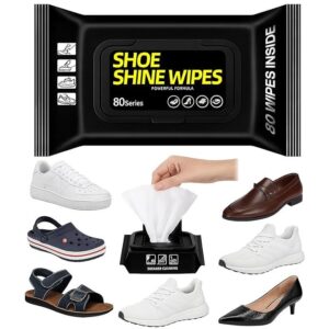 Shoe Cleaning Wipes 80 Count | Sneaker Cleaner Wipes for White Shoes, Leather, Sports